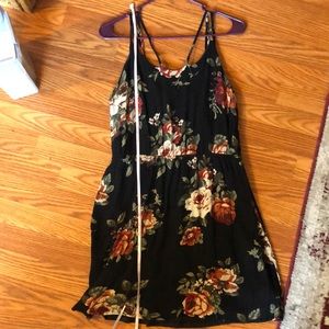Size large black floral sundress